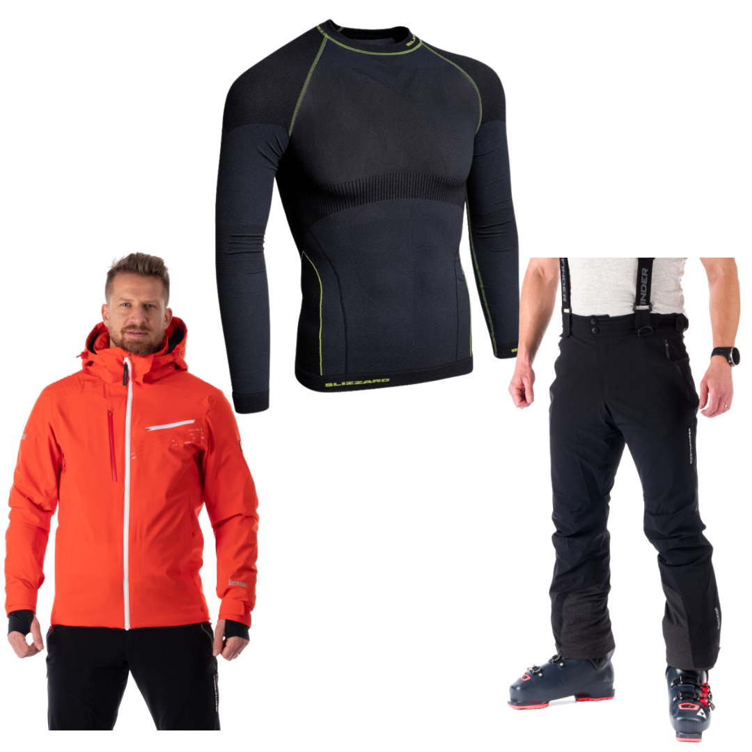 Ensemble de ski pour homme - pantalon Kready, sous-vêtements thermiques + veste Tohnis 